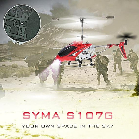 Syma 2nd Edition S107 S107G New Version Indoor Helicopter (Red)
